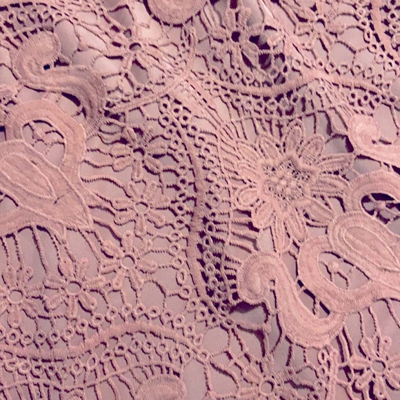 Size 6 Mauve colored,crochet and lace dress. - Picture 2 of 10